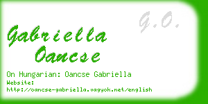 gabriella oancse business card